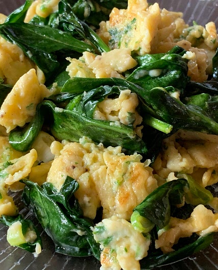 Lime infused scrambled eggs (low carbs low sodium)