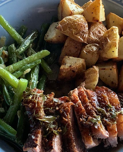 Duck a l’orange (no added salt or sugar)