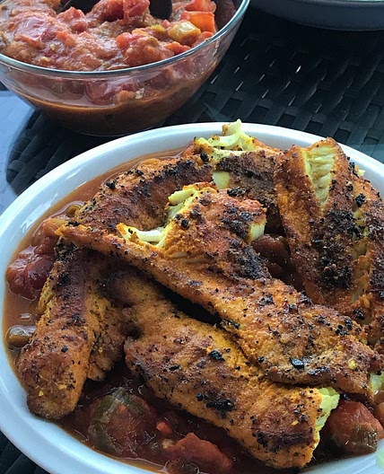 Turmeric fish (no added salt)