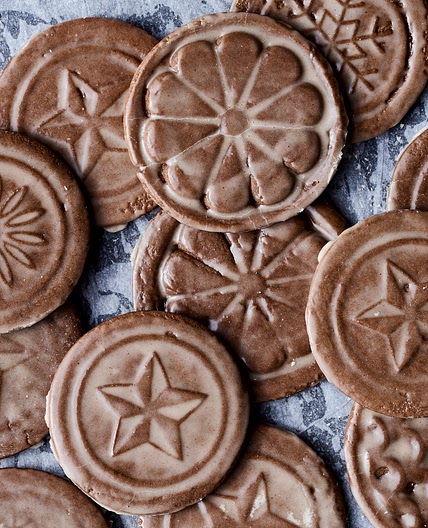 Soft Gingerbread Tiles with Rum Butter Glaze