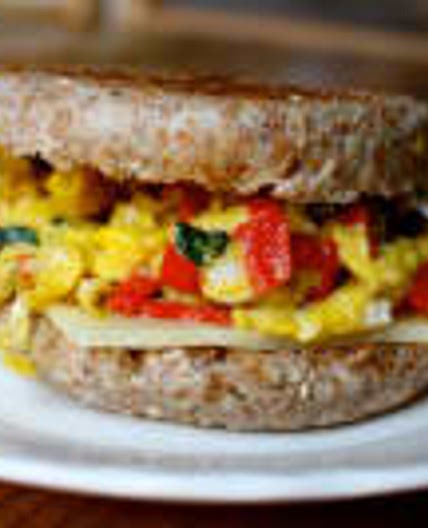 Mozzarella and Egg Breakfast Sandwich