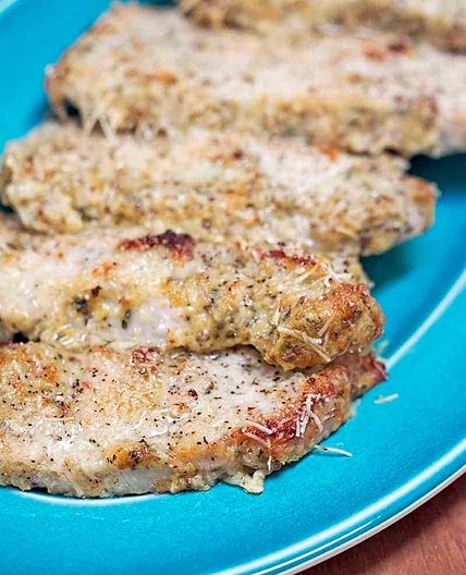 Low Carb Parmesan Dijon Pork Chops
