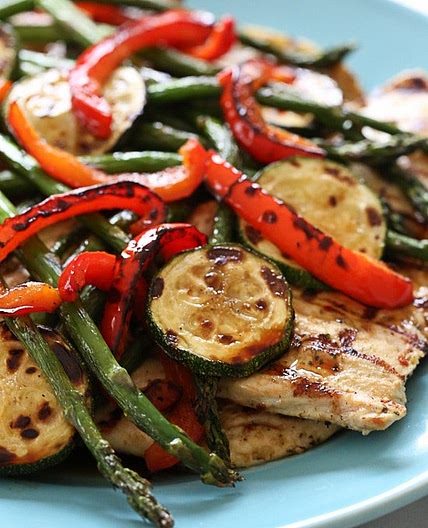 Honey Balsamic Grilled Chicken and Vegetables