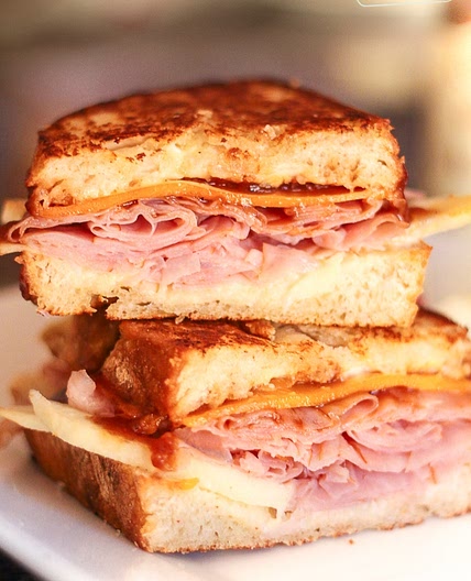 The Best Grilled Ham and Cheese