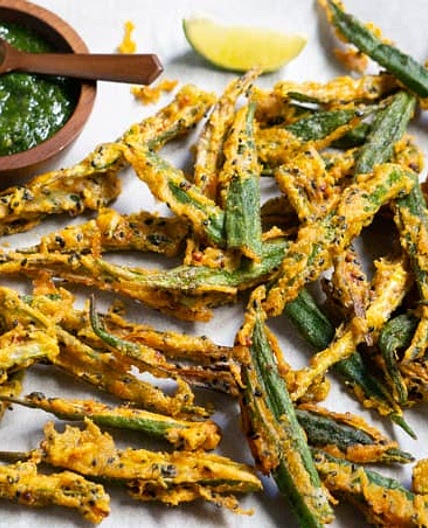 Kurkuri Bhindi / Crispy Fried Okra Recipe