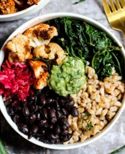 Black Bean Buddha Bowl with Avocado Pesto
