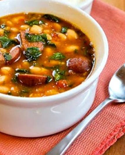 Slow Cooker Sausage and White Bean Stew