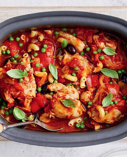 Slow cooker all-in-one chicken cacciatore recipe