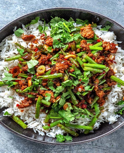 Thai Style Pork Rice Bowl