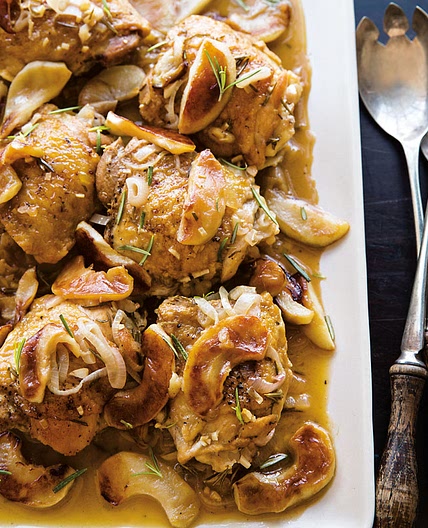 Cider-Braised Chicken Thighs with Caramelized Apples