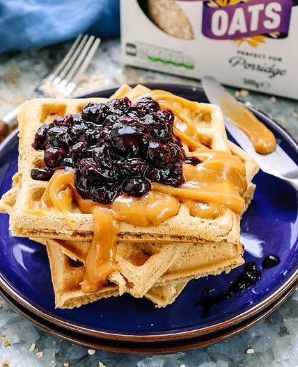 Blueberry PB Power Waffles