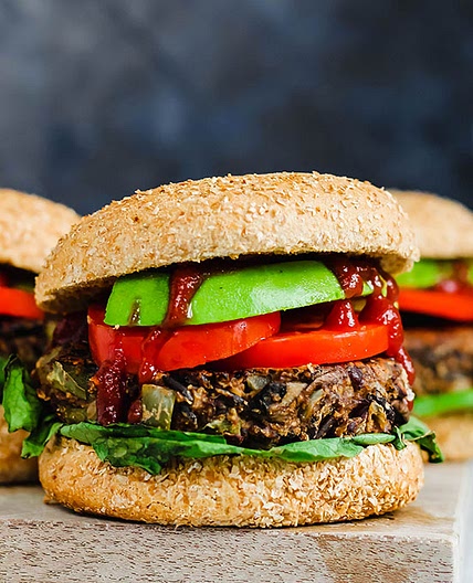 Smoky Wild Rice Mushroom Veggie Burgers