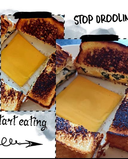 Ricotta spinach grilled sandwich