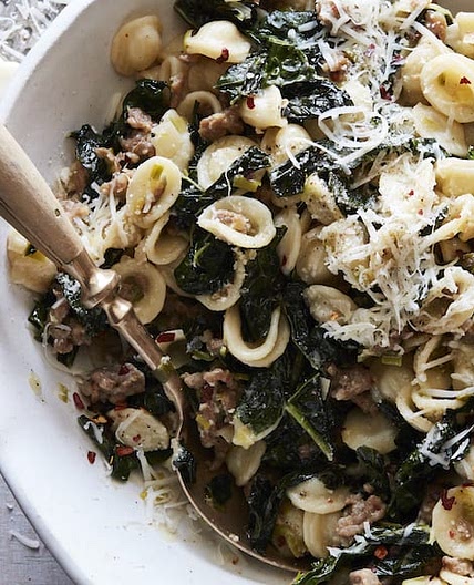 Sausage and Leek Orecchiette