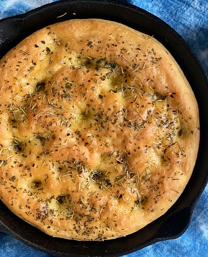 Easy Low-Flour Cast Iron Focaccia Bread Recipe by Tasty