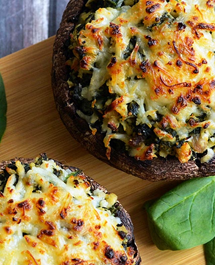 Chicken Florentine Stuffed Portobello Mushrooms Recipe