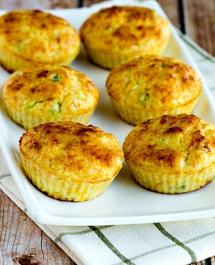 Cottage Cheese Breakfast Muffins with Ham and Cheddar