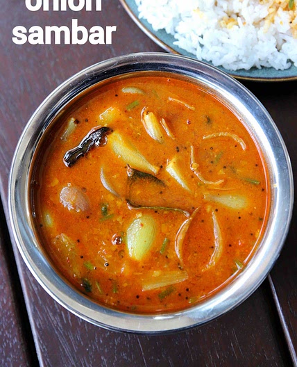 onion sambar recipe | vengaya sambar | ulli sambar | small onion sambar