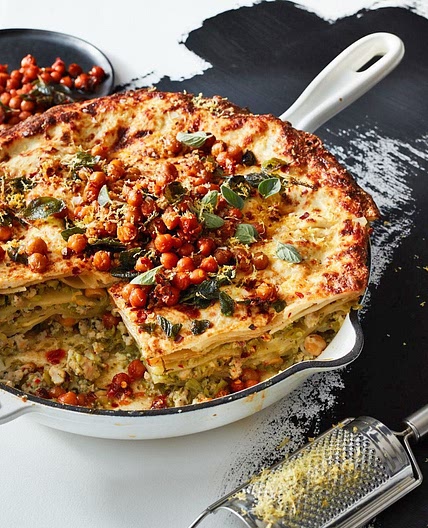 Gluten-free zesty chicken and broccolini lasagne