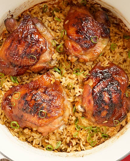 Honey Soy Chicken and Rice Bake