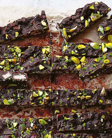 Ottolenghi's mint and pistachio chocolate fridge cake