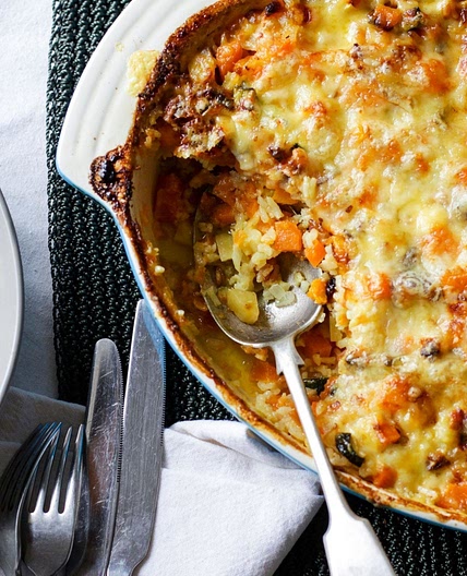 Creamy Vegetable and Rice Bake Recipe