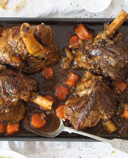 Lamb Shanks in a Rich Gravy Broth recipe