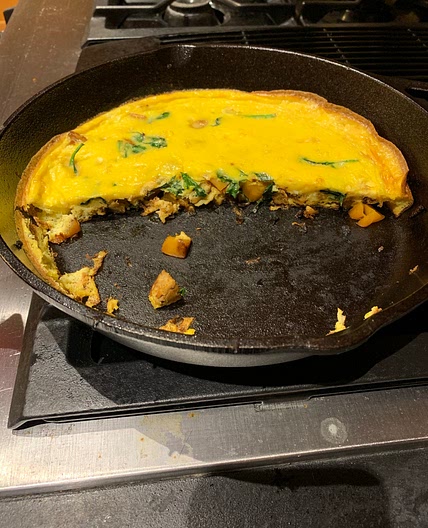 Sausage & butternut squash frittata 