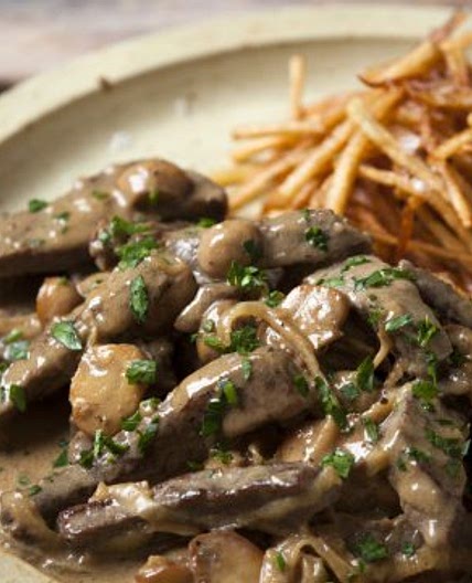 Beef stroganoff