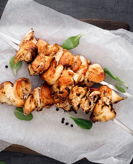 Brochettes de dindon shish taouk