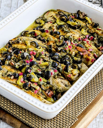 Chicken Bake with Olive and Caper Sauce