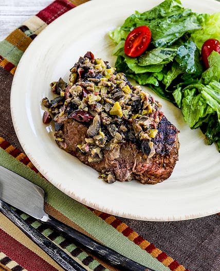 Pan-Grilled Steak (with Olive Sauce)