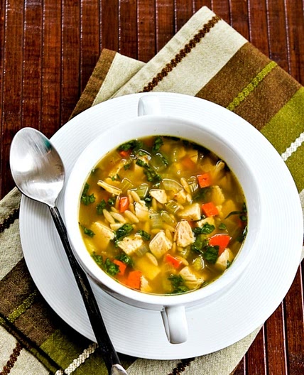Slow Cooker Turkey Soup with Spinach and Lemon