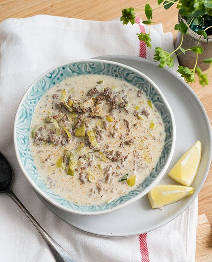 German-style leek and cheese soup