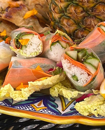 Colorful Vegetable Spring Rolls