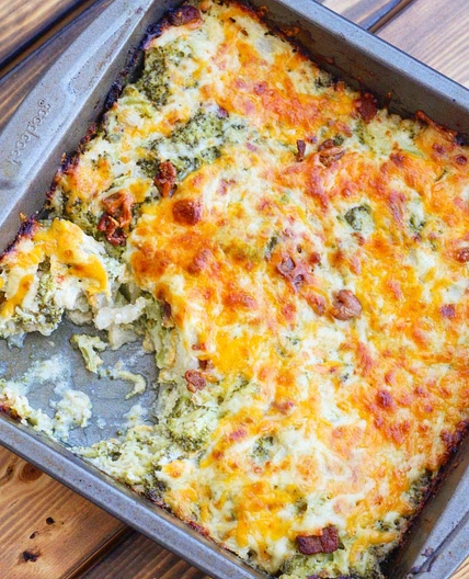 Loaded Cauliflower Broccoli Casserole - Ev's Eats