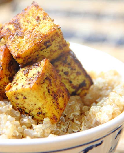 Caribbean Tofu with Coconut Quinoa