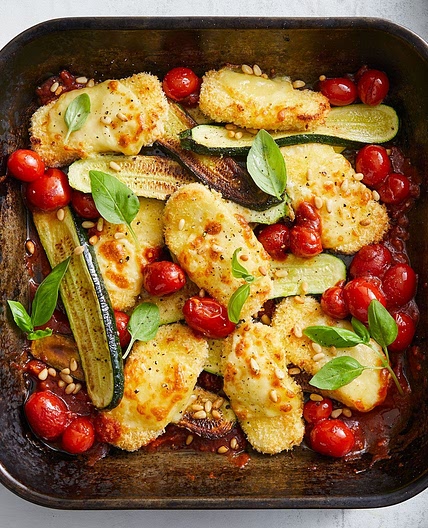 Haloumi parmigiana bake recipe