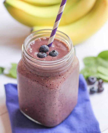 Hidden Veggie Spinach Blueberry Smoothie