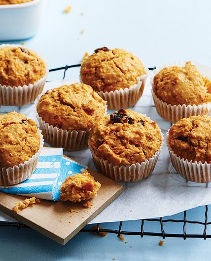 Pear, raisin & carrot muffins