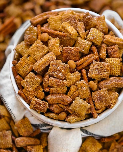 Sweet Churro Chex Mix Party Snack