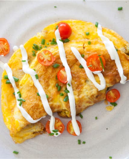 Onion and Tomato Omelette