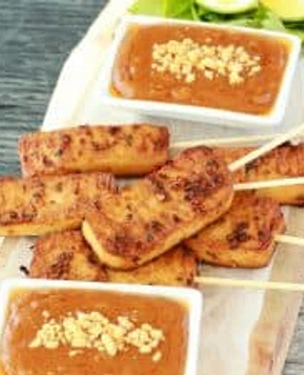 Tofu Satay with Peanut Sauce