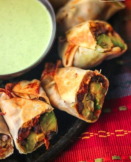 Savory Steak and Guacamole Egg Rolls