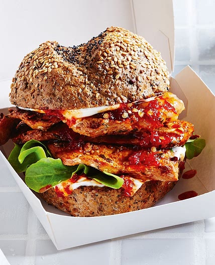 Portuguese chicken burger