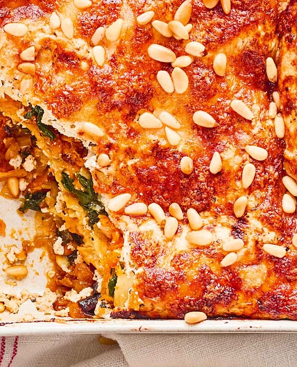 Pumpkin lasagne