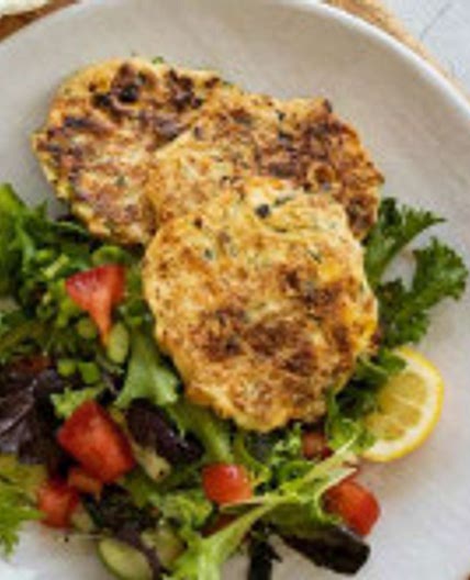 CORN AND HALOUMI FRITTERS