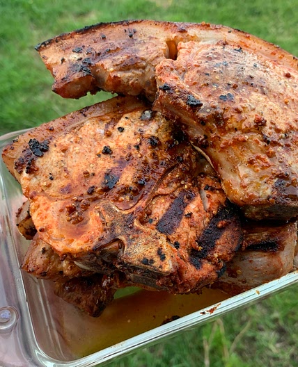 Smokey paprika and lemon pork chops (low sodium)