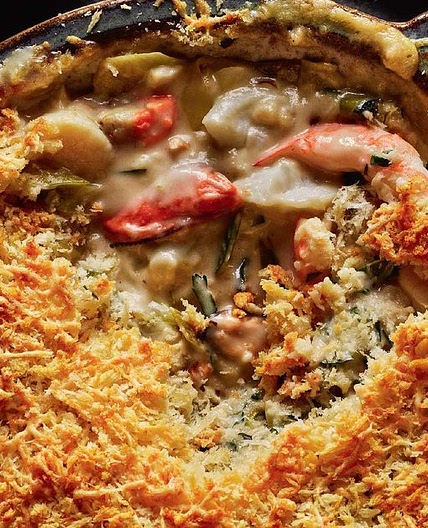 Rick Stein's Seafood Gratin with Caramelised Apples