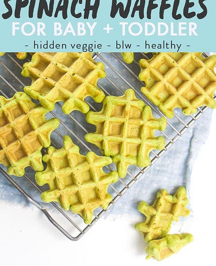 FREEZER-FRIENDLY SPINACH WAFFLES FOR BABY + TODDLER